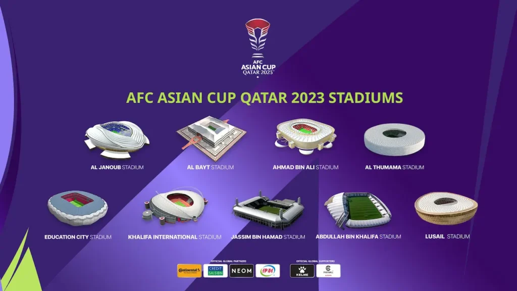 2023 AFC 아시안컵 카타르에서 중계 예정인 경기장 사진