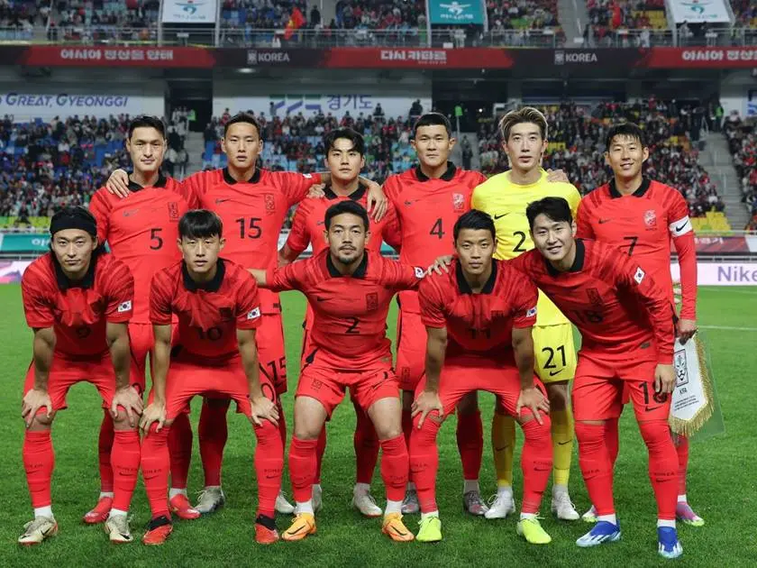 2026 북중미 월드컵 한국 태국 경기에 참가하는 대한민국 선수 사진