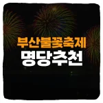 부산 불꽃축제 명당 장소 및 티켓팅 예매 일정 시간